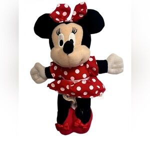 Vintage Disney Parks Minnie Mouse Magnetic Hands Plush 6” 2005 Collectible Toy